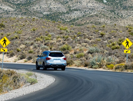 Car Running on Road